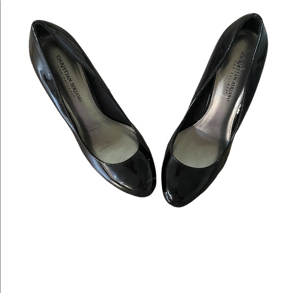 Christian Siriano Black Faux Patent Leather Pumps Size  9.5 - Picture 9 of 10
